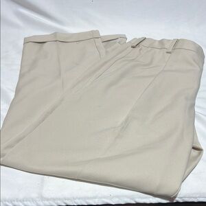 Nike Golf Fit Dry Men 34x32 Pants Pleated Cuffed Performance Casual Beige Chino